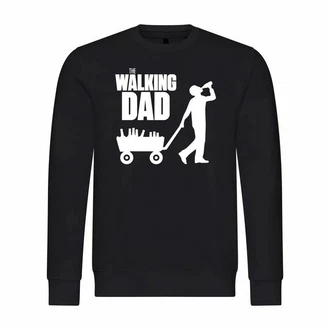deinshirt Rundhalspullover Herren The Walking Dad Mit Print Motiv Schwarz/Grau/Rot
