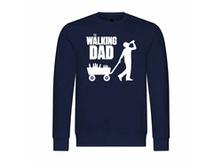 deinshirt Rundhalspullover Herren The Walking Dad Mit Print Motiv Dunkelblau/Blau