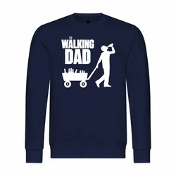 deinshirt Rundhalspullover Herren The Walking Dad Mit Print Motiv Dunkelblau/Blau