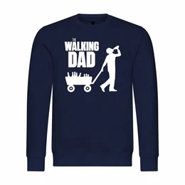 Rundhalspullover Herren Pullover The walking Dad Mit Print Motiv, Grafik