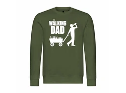 deinshirt Rundhalspullover Herren The Walking Dad Mit Print Motiv Dunkelgrün/Grün