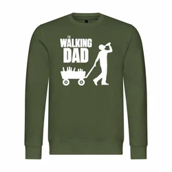 deinshirt Rundhalspullover Herren The Walking Dad Mit Print Motiv Dunkelgrün/Grün