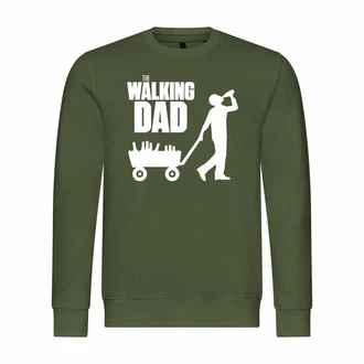 deinshirt Rundhalspullover Herren The Walking Dad Mit Print Motiv Dunkelgrün/Grün deinshirt Rundhalspullover Herren The Walking Dad Mit Print Motiv Dunkelgrün/Grün