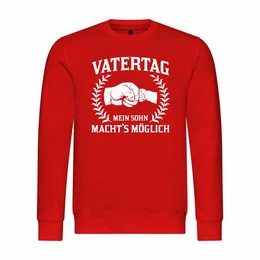 Rundhalspullover Herren Pullover Vatertag mein Sohn machts mglich Mit Print Motiv, Grafik