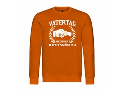 deinshirt Rundhalspullover Herren Pullover Vatertag Mit Print Motiv Orange/Gelb