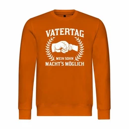 Rundhalspullover Herren Pullover Vatertag mein Sohn machts mglich Mit Print Motiv, Grafik
