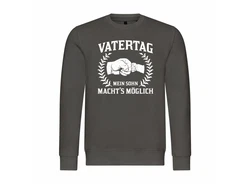 deinshirt Rundhalspullover Herren Pullover Vatertag Mit Print Motiv Grau/Dunkelgrau/Mintgrün/Dunkelgrün/Rosa
