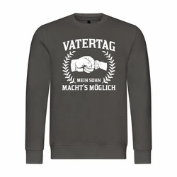 deinshirt Rundhalspullover Herren Pullover Vatertag Mit Print Motiv Grau/Dunkelgrau/Mintgrün/Dunkelgrün/Rosa