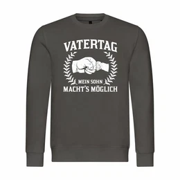 Rundhalspullover Herren Pullover Vatertag mein Sohn machts mglich Mit Print Motiv, Grafik