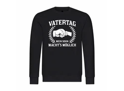 deinshirt Rundhalspullover Herren Pullover Vatertag Mit Print Motiv Dunkelblau/Schwarz/Grau/Rosa/Mintgrün/Gelb