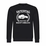 deinshirt Rundhalspullover Herren Pullover Vatertag Mit Print Motiv Dunkelblau/Schwarz/Grau/Rosa/Mintgrün/Gelb