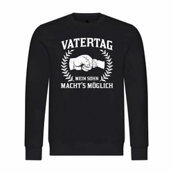 deinshirt Rundhalspullover Herren Pullover Vatertag Mit Print Motiv Dunkelblau/Schwarz/Grau/Rosa/Mintgrün/Gelb