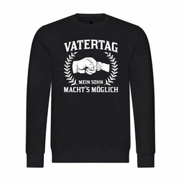 Rundhalspullover Herren Pullover Vatertag mein Sohn machts mglich Mit Print Motiv, Grafik