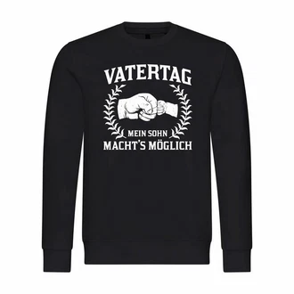 deinshirt Rundhalspullover Herren Pullover Vatertag Mit Print Motiv Dunkelblau/Schwarz/Grau/Rosa/Mintgrün/Gelb