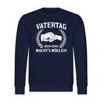 deinshirt Rundhalspullover Herren Pullover Vatertag Mit Print Motiv Dunkelblau/Blau