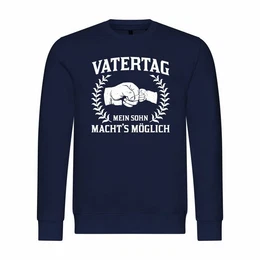 Rundhalspullover Herren Pullover Vatertag mein Sohn machts mglich Mit Print Motiv, Grafik