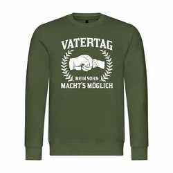 deinshirt Rundhalspullover Herren Pullover Vatertag Mit Print Motiv Dunkelgrün/Grün/Mintgrün