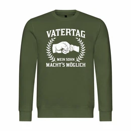 Rundhalspullover Herren Pullover Vatertag mein Sohn machts mglich Mit Print Motiv, Grafik