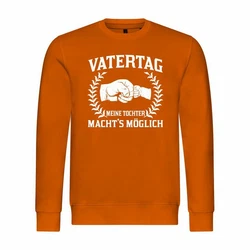 deinshirt Rundhalspullover Herren Mit Print Motiv Orange/Gelb