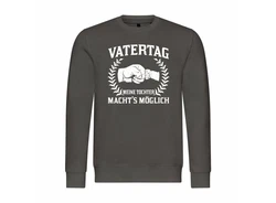 deinshirt Rundhalspullover Herren Mit Print Motiv Grau/Dunkelgrau/Rosa/Mintgrün/Dunkelgrün