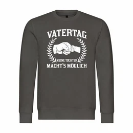 Rundhalspullover Herren Pullover Vatertag meine Tochter machts mglich Mit Print Motiv, Grafik