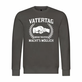 deinshirt Rundhalspullover Herren Mit Print Motiv Grau/Dunkelgrau/Rosa/Mintgrün/Dunkelgrün