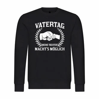 deinshirt Rundhalspullover Herren Mit Print Motiv Dunkelblau/Grau/Schwarz/Rosa