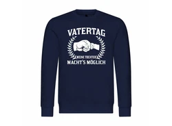 deinshirt Rundhalspullover Herren Mit Print Motiv Dunkelblau/Blau