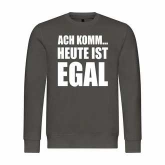 deinshirt Rundhalspullover Herren Ach komm Heute ist egal Mit Print Motiv deinshirt Rundhalspullover Herren Ach komm Heute ist egal Mit Print Motiv