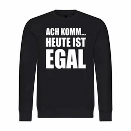 Rundhalspullover Herren Pullover Ach komm Heute ist egal Mit Print Motiv, Grafik