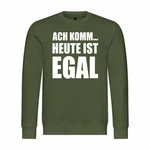 deinshirt Rundhalspullover Herren Ach komm Heute ist egal Mit Print Motiv Dunkelgrün/Neonfarben/Grün