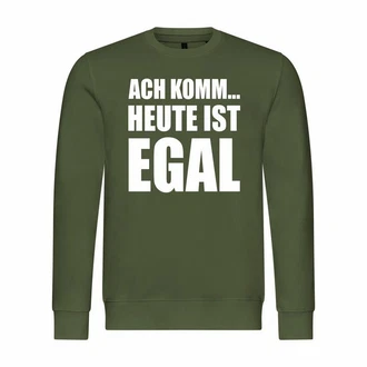 deinshirt Rundhalspullover Herren Ach komm Heute ist egal Mit Print Motiv Dunkelgrün/Neonfarben/Grün deinshirt Rundhalspullover Herren Ach komm Heute ist egal Mit Print Motiv Dunkelgrün/Neonfarben/Grün