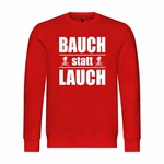 deinshirt Rundhalspullover Herren Pullover Bauch statt Lauch Mit Print Motiv Rot/Dunkelrot/Schwarz