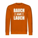 deinshirt Rundhalspullover Herren Pullover Bauch statt Lauch Mit Print Motiv Orange
