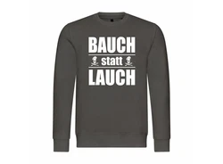 deinshirt Rundhalspullover Herren Pullover Bauch statt Lauch Mit Print Motiv Schwarz/Dunkelgrau/Dunkelgrün/Hellgrau