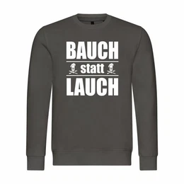 Rundhalspullover Herren Pullover Bauch statt Lauch Mit Print Motiv, Grafik