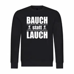 deinshirt Rundhalspullover Herren Pullover Bauch statt Lauch Mit Print Motiv Schwarz