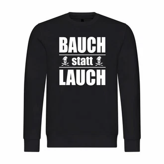 deinshirt Rundhalspullover Herren Pullover Bauch statt Lauch Mit Print Motiv