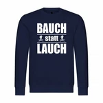 deinshirt Rundhalspullover Herren Pullover Bauch statt Lauch Mit Print Motiv Dunkelblau