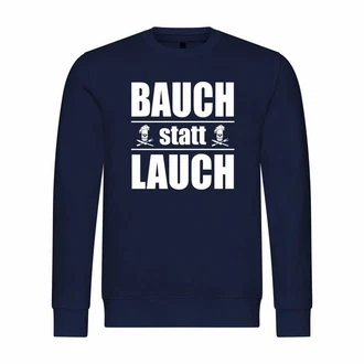 deinshirt Rundhalspullover Herren Pullover Bauch statt Lauch Mit Print Motiv Dunkelblau deinshirt Rundhalspullover Herren Pullover Bauch statt Lauch Mit Print Motiv Dunkelblau