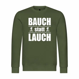Rundhalspullover Herren Pullover Bauch statt Lauch Mit Print Motiv, Grafik