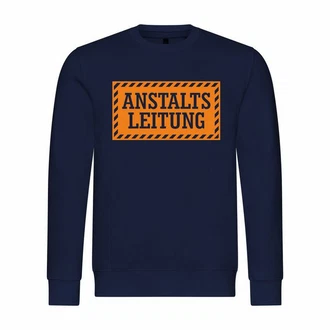 deinshirt Rundhalspullover Herren Anstaltsleitung Mit Print Motiv Dunkelblau/Blau deinshirt Rundhalspullover Herren Anstaltsleitung Mit Print Motiv Dunkelblau/Blau