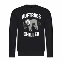 Rundhalspullover Herren Pullover Auftrags Chiller Faultier Mit Print Motiv, Grafik