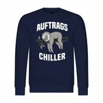 deinshirt Herren Rundhalspullover Auftrags Chiller Faultier Mit Print Motiv Dunkelblau/Blau/Grau/Braun