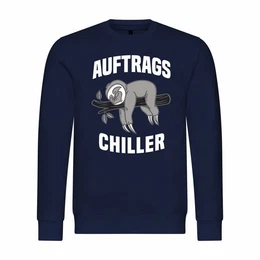 Rundhalspullover Herren Pullover Auftrags Chiller Faultier Mit Print Motiv, Grafik
