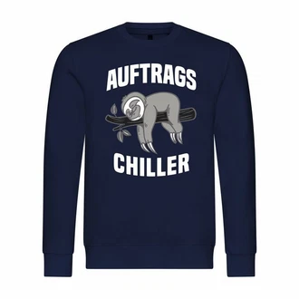 deinshirt Herren Rundhalspullover Auftrags Chiller Faultier Mit Print Motiv deinshirt Herren Rundhalspullover Auftrags Chiller Faultier Mit Print Motiv