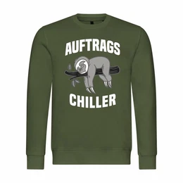 Rundhalspullover Herren Pullover Auftrags Chiller Faultier Mit Print Motiv, Grafik