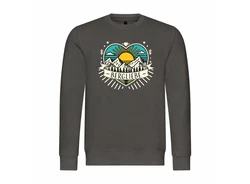 deinshirt Rundhalspullover Herren Pullover Ich Liebe die Berge Braun/Grau/Hellgrau/Dunkelgrau/Dunkelgrün