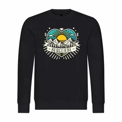 deinshirt Rundhalspullover Herren Pullover Ich Liebe die Berge Braun/Dunkelblau/Gelb/Schwarz/Blau/Lila/Dunkelgrün