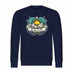 deinshirt Rundhalspullover Herren Pullover Ich Liebe die Berge Dunkelblau